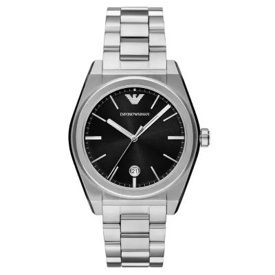 Emporio Armani Three-Hand Date Stainless Steel Watch